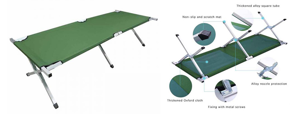 Sturdy Steel Frame Camping Beds