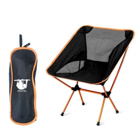 เก้าอี้แคมป์ปิ้ง พับได้ น้ำหนักเบา มีกระเป๋าสำหรับตั้งแคมป์ เดินป่า ตกปลา 