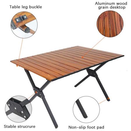 โต๊ะพับ โต๊ะตั้งแคมป์กลางแจ้ง โต๊ะพับแบบพกพา น้ำหนักเบา โต๊ะปิกนิกตั้งแคมป์ชายหาด 