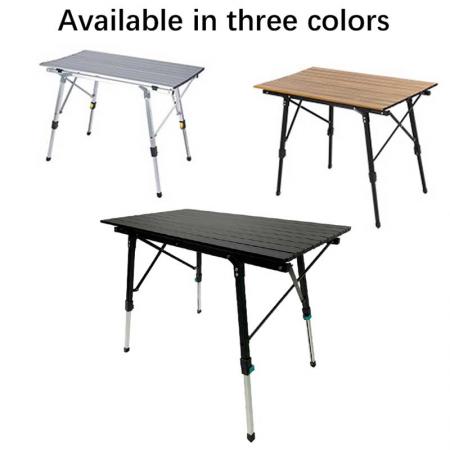 โต๊ะพับกลางแจ้ง โต๊ะอลูมิเนียม พับได้ ปรับระดับความสูงได้ โต๊ะพับ แคมป์ปิ้ง กลางแจ้ง น้ำหนักเบา สำหรับตั้งแคมป์ 