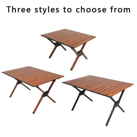 โต๊ะตั้งแคมป์ โต๊ะกลางแจ้งพับได้ โต๊ะพับแบบพกพาน้ำหนักเบาสำหรับปิกนิก ชายหาด 