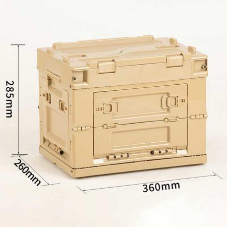 กล่องเก็บของแบบมีฝาปิด กล่องเก็บของแบบพับได้ขนาด 30 ลิตร ลัง กล่องเก็บของแบบพลาสติก 