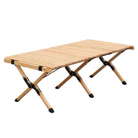โต๊ะไม้ตั้งแคมป์กลางแจ้งพับโต๊ะปิกนิกโต๊ะไม้สำหรับตั้งแคมป์บาร์บีคิวปิกนิกปาร์ตี้ชายหาด 
