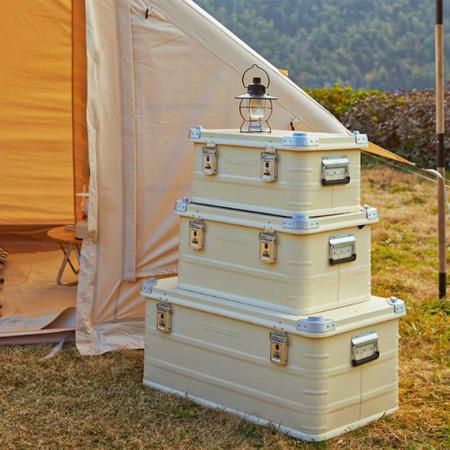 Aliminum Alloy Tote Storage Box Camping กล่องเก็บคอนเทนเนอร์สำหรับ Camping 