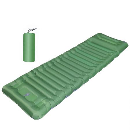Custom Ultralight TPU Inflatable Air Mattress Camping Mat แผ่นรองนอนกลางแจ้งพร้อมหมอนแนบหนา 10 ซม 