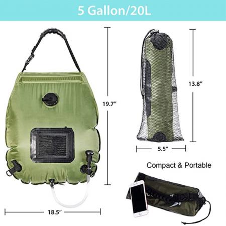 2023 NEW ARRIVAL Camping Shower Bag Eco Solar Shower Bag for Tent Outdoor Travel 