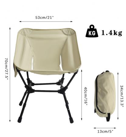 เก้าอี้ตั้งแคมป์น้ำหนักเบาเก้าอี้พับอลูมิเนียมกลางแจ้งเก้าอี้ขนาดกะทัดรัดทนทานสำหรับขาย 