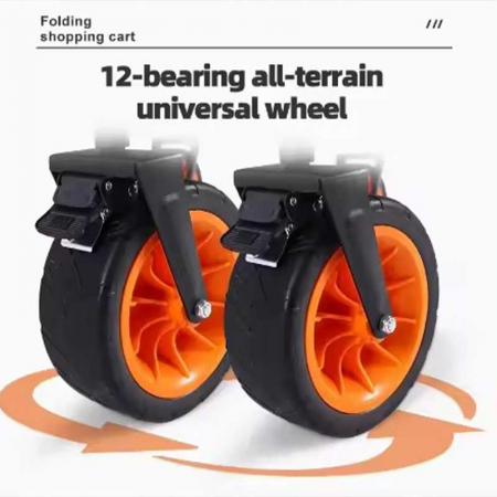 รถเข็นอเนกประสงค์สวนกลางแจ้งแบบพับได้ขนาด 5 นิ้วพร้อมเดสก์ท็อป