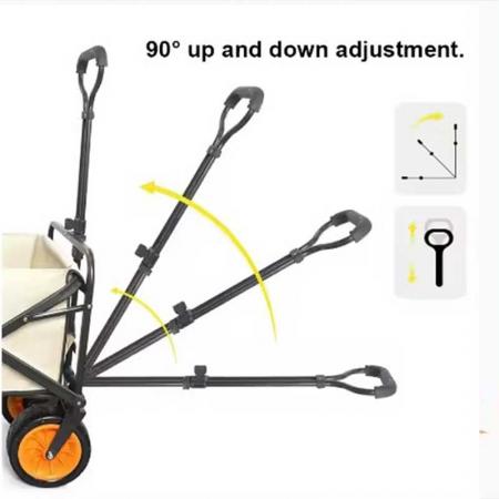 รถเข็นอเนกประสงค์สวนกลางแจ้งแบบพับได้ขนาด 5 นิ้วพร้อมเดสก์ท็อป