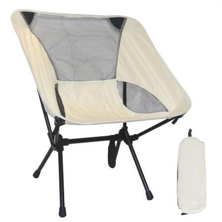 เก้าอี้พับเหล็กน้ำหนักเบาแบบสั่งทำ เก้าอี้ตั้งแคมป์กลางแจ้งแบบ Moon Chair