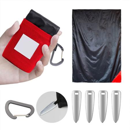 ผ้าห่ม Ripstop Nylon กันน้ำ ขนาดเล็ก น้ำหนักเบา พกพาสะดวก