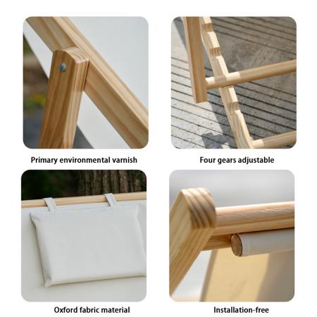 เก้าอี้พับไม้สำหรับตั้งแคมป์ เก้าอี้ชายหาดพับได้