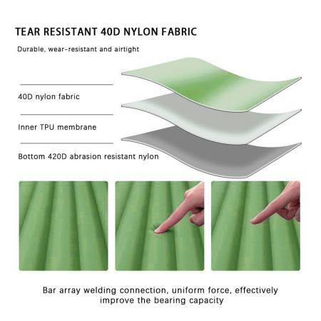 เบาะรองนอนแบบพกพาสำหรับตั้งแคมป์กลางแจ้ง ปรับมุมได้ ชายหาด สบายๆ พร้อมเก้าอี้ลม 