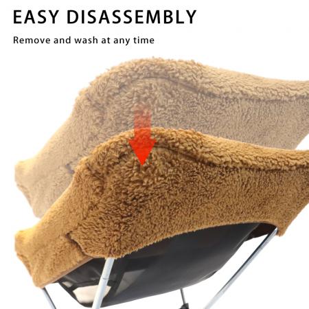 ผ้าคลุมเก้าอี้ขนสัตว์หนานุ่มสำหรับฤดูหนาว ผ้าคลุมเก้าอี้พับสำหรับเดินป่า ปิกนิก คุณภาพสูง สำหรับกิจกรรมกลางแจ้ง แคมป์ปิ้ง 