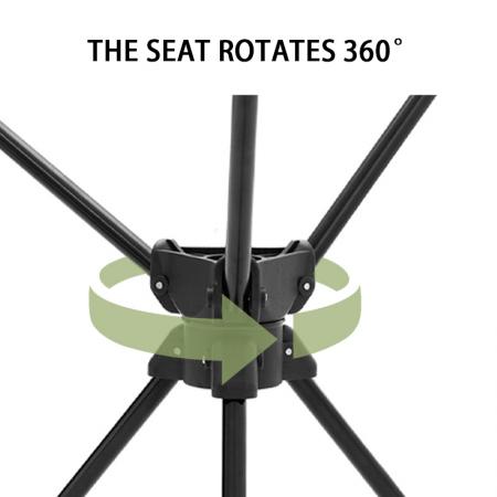 เก้าอี้โลหะอลูมิเนียมอัลลอยน้ำหนักเบา หุ้มผ้าอ็อกซ์ฟอร์ด หมุนได้ 360 องศา เหมาะสำหรับกิจกรรมกลางแจ้งและการตั้งแคมป์