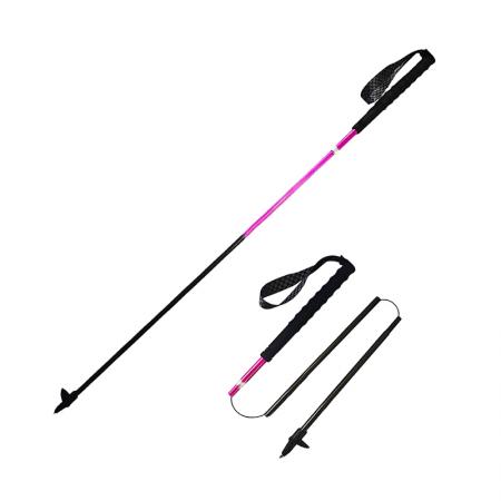 ไม้เท้าเดินป่า/เดินเขาแบบพับได้ น้ำหนักเบาพิเศษ 135 กรัม ทำจากคาร์บอนไฟเบอร์ 3K เหมาะสำหรับกิจกรรมกลางแจ้งและการเดินแบบนอร์ดิก