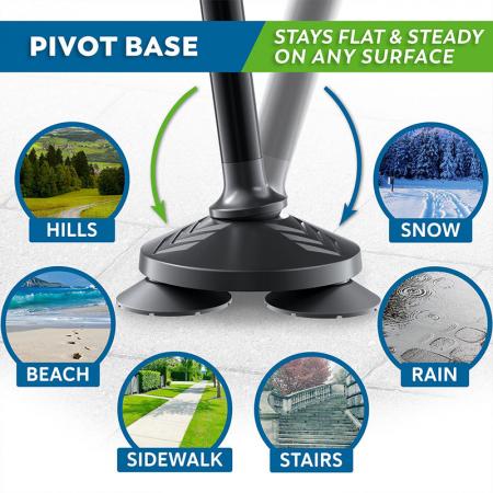 ไม้เท้าเดินสำหรับผู้สูงอายุแบบพับได้ ด้ามจับรูปตัว T ไม้ค้ำยันกันลื่นสำหรับผู้สูงอายุ พับได้ เหมาะสำหรับเดินป่า 