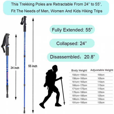 2022 amazon hot trekking poles 7075 ไม้เท้าสำหรับเดินป่าและวิ่งน้ำหนักเบา ตัวล็อคอลูมิเนียมอัลลอยด์
