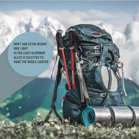 ไม้ค้ำยันสำหรับการเทรคกิ้งบนภูเขา ไม้เดินป่า พร้อมตัวล็อคแบบปรับได้อย่างรวดเร็ว