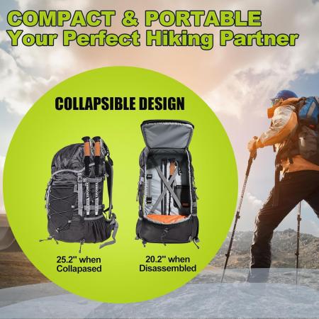 ไม้เท้าเดินป่าน้ำหนักเบาพิเศษ 