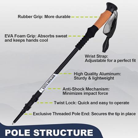 ไม้เท้าเดินป่าน้ำหนักเบาพิเศษ 