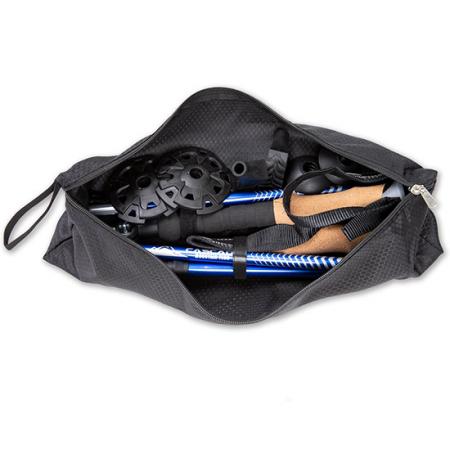 ไม้เท้าเดินป่าแบบพับได้น้ำหนักเบาเดินป่าไม้เท้าเดินพร้อมด้ามจับไม้ก๊อกธรรมชาติตัวล็อคแบบพลิกพร้อมกระเป๋าถือ 