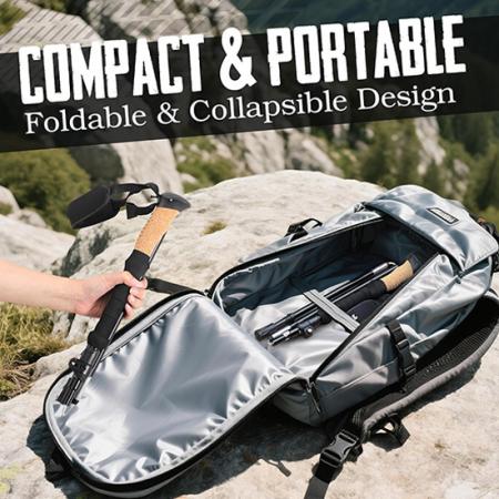 ไม้เท้าอลูมิเนียมอัลลอยด์ปีนเขา Stick With Firm Grip Handle