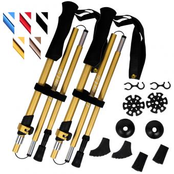 ไม้เท้าเดินป่าคาร์บอนน้ำหนักเบาแบบพับได้