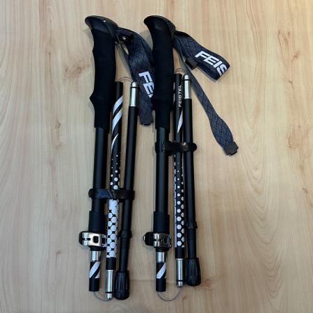 ไม้เท้าเดินป่าแบบพับได้ น้ำหนักเบา พกพาสะดวก ทำจากอลูมิเนียมดูราลูมิน 7075 