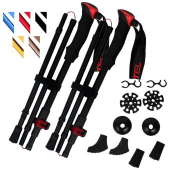 ไม้เท้าเดินป่าพับได้ น้ำหนักเบา ทำจากอลูมิเนียม ออกแบบพิเศษ