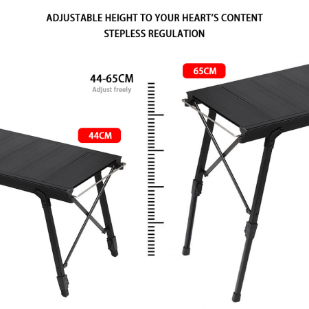 โต๊ะพับอลูมิเนียมน้ำหนักเบาปรับระดับความสูงได้รูปตัว X สำหรับตั้งแคมป์กลางแจ้ง ยี่ห้อ IGT 