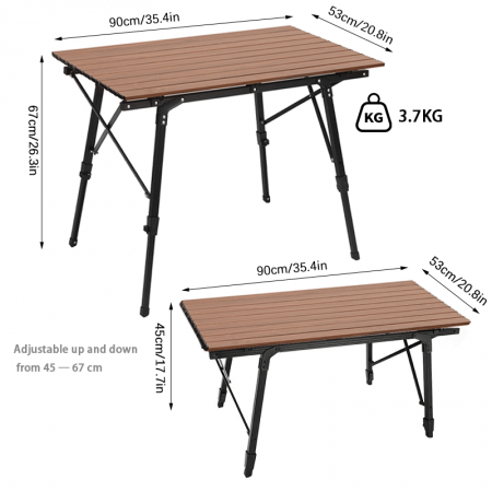 โต๊ะชายหาดพับได้น้ำหนักเบาพิเศษ พร้อมกระเป๋าพกพา เหมาะสำหรับกิจกรรมกลางแจ้ง การทำอาหาร ปิกนิก แคมป์ปิ้ง 