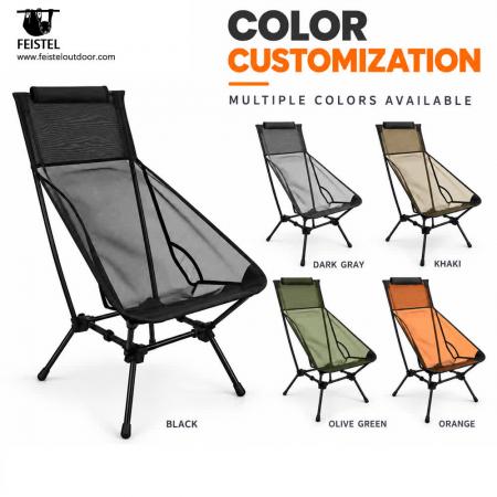 เก้าอี้แค้มปิ้งผ้าตาข่ายพนักพิงสูง – เก้าอี้พับแบบพกพาน้ำหนัก 1.75 กก. รับน้ำหนักได้ 150 กก. และความสูงที่นั่ง 43 ซม. 
