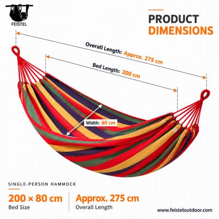 feisetel nylon เปลญวนแคมป์ปิ้งแบบพกพาพร้อมสายรัดต้นไม้ outdoor 