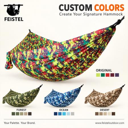 feisetel กลางแจ้ง ไนลอน ท่องเที่ยว สวน แคมป์ปิ้ง ร่มชูชีพแบบพกพา เปลญวน 